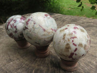 Polished Rubellite Pink Tourmaline Spheres  x 6 From Madagascar - TopRock