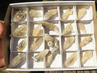 Natural Drusy Quartz Coated Calcite Crystals  x 20 From Alberts Mountain, Lesotho - Toprock Gemstones and Minerals 