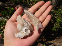 Natural Drusy Quartz Coated Calcite Crystals  x 20 From Alberts Mountain, Lesotho - Toprock Gemstones and Minerals 