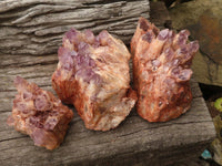 Natural Sugar Amethyst Clusters  x 3 From Solwezi, Zambia - TopRock