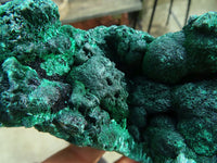 Natural Chatoyant Silky Malachite Specimens  x 2 From Kasompe, Congo