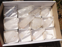 Polished Clear Quartz Points x 12 From Madagascar