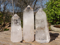 Polished Clear Quartz Points x 12 From Madagascar