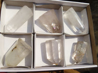 Polished Clear Quartz Crystal Points  x 6 From Madagascar