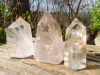 Polished Clear Quartz Crystal Points  x 6 From Madagascar