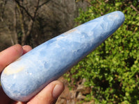 Polished Blue Calcite & Septerye Massage Wands x 5 From Madagascar