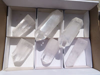 Polished Clear Quartz Crystal Points x 6 From Madagascar - TopRock