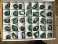 Polished  Small Banded Malachite Free Forms  x 35 From Congo