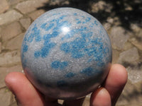 Polished Blue Spotted Spinel Quartz Spheres  x 6 From Madagascar - TopRock