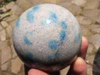 Polished Blue Spotted Spinel Quartz Spheres  x 6 From Madagascar - TopRock