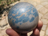 Polished Blue Spotted Spinel Quartz Spheres  x 6 From Madagascar - TopRock