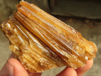 Natural Honey Aragonite Etched & Cobbed Pieces  x 12 From Namibia