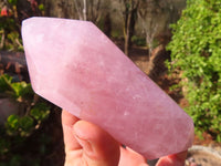 Polished Double Terminated Rose Quartz Points x 4 From Ambatondrazaka, Madagascar