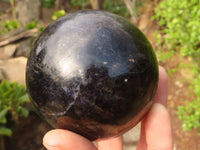 Polished Rare Iolite Spheres x 2 From Ambatofinandrahana, Madagascar