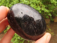 Polished Schorl Black Tourmaline Palm Stones  x 12 From Madagascar - Toprock Gemstones and Minerals 