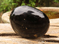 Polished Schorl Black Tourmaline Palm Stones  x 12 From Madagascar - Toprock Gemstones and Minerals 