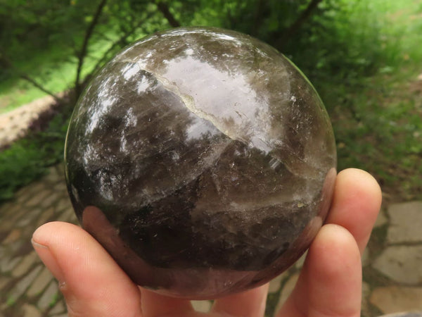 Polished Morion Smokey Quartz Spheres  x 2 From Madagascar - TopRock