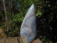 Polished Extra Large Blue Lace Agate Standing Free Form  x 1 From Nsanje, Malawi - Toprock Gemstones and Minerals 