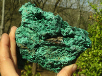 Natural Chatoyant Silky Malachite Specimens  x 3 From Kasompe, Congo