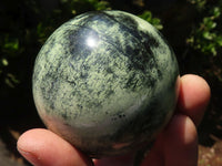 Polished Green Leopard Stone Spheres  x 3 From Zimbabwe - Toprock Gemstones and Minerals 