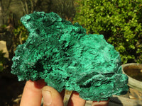 Natural Chatoyant Silky Malachite Specimens  x 3 From Kasompe, Congo