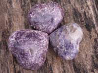 Polished Purple Lepidolite Hearts  x 6 From Madagascar - TopRock