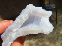 Natural Etched Blue Chalcedony Specimens  x 12 From Nsanje, Malawi