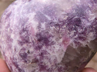 Polished Purple Lepidolite Hearts  x 6 From Madagascar - TopRock