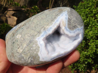 Polished Blue Lace Agate Standing Free Form x 1 From Nsanje, Malawi