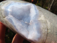 Polished Blue Lace Agate Standing Free Form x 1 From Nsanje, Malawi