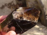 Polished Smokey Morion Quartz Crystals x 2 From Madagascar