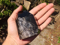 Polished Smokey Morion Quartz Crystals x 2 From Madagascar