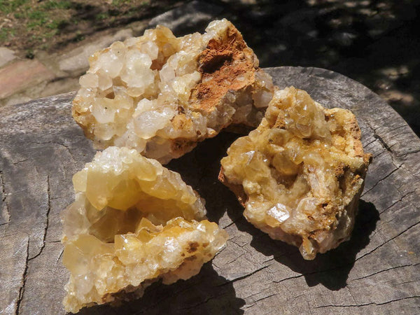 Natural Golden Limonite / Lemonite Quartz Clusters  x 13 From Zambia - TopRock