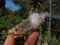 Natural Drusy Quartz Coated Fluorescent Peach Calcite Crystal Specimens  x 35 From Alberts Mountain, Lesotho - Toprock Gemstones and Minerals 