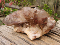 Natural Red & Grey Phantom Hematoid Quartz Cluster x 1 From Karoi, Zimbabwe