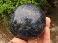 Polished Blue Iolite / Water Sapphire Spheres  x 2 From Madagascar - Toprock Gemstones and Minerals 