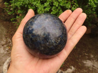 Polished Blue Iolite / Water Sapphire Spheres  x 2 From Madagascar - Toprock Gemstones and Minerals 