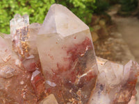 Natural Red & Grey Phantom Hematoid Quartz Cluster x 1 From Karoi, Zimbabwe