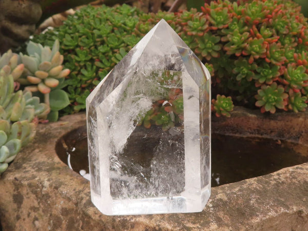 Polished Clear Quartz Crystal Points x 4 From Madagascar - TopRock