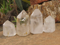 Polished Clear Quartz Crystal Points x 4 From Madagascar - TopRock