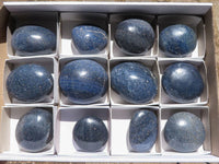 Polished Blue Lazulite Palm Stones  x 6 From Madagascar - TopRock