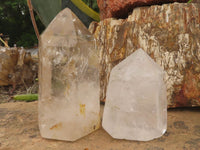 Polished Clear Quartz Crystal Points x 4 From Madagascar - TopRock