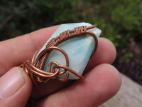 Polished Mixed Jewellery Free Forms With Copper Art Wire Pendants x 6 From Southern Africa - TopRock