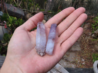 Natural Long Window Amethyst Quartz Crystals  x 12 From Chiredzi, Zimbabwe