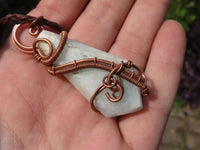 Polished Mixed Jewellery Free Forms With Copper Art Wire Pendants x 6 From Southern Africa - TopRock