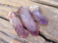 Natural Long Window Amethyst Quartz Crystals  x 12 From Chiredzi, Zimbabwe