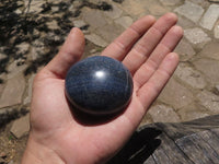 Polished Blue Lazulite Palm Stones  x 6 From Madagascar - TopRock