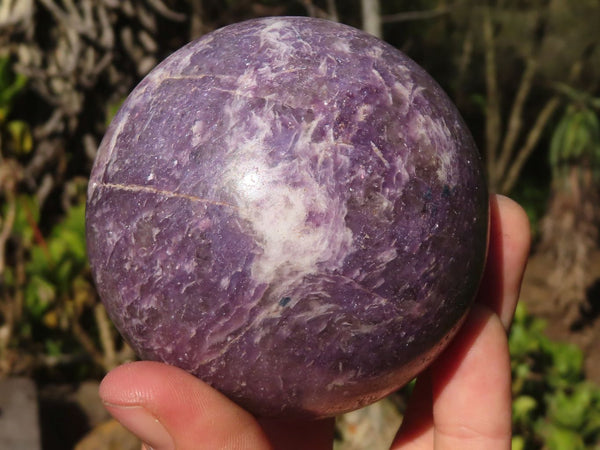 Polished Purple Lepidolite Spheres  x 3 From Zimbabwe - Toprock Gemstones and Minerals 