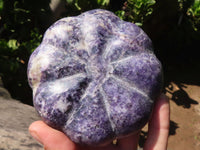 Polished Purple Lepidolite Pumpkin Carvings  x 3 From Zimbabwe - Toprock Gemstones and Minerals 