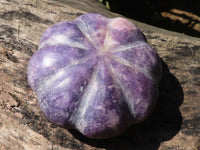 Polished Purple Lepidolite Pumpkin Carvings  x 3 From Zimbabwe - Toprock Gemstones and Minerals 